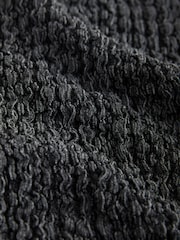 Grey Textured Button Through Half Sleeve Top - Image 3 of 3