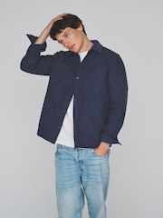 The Set 2 Pack Cotton Shackets Navy/Khaki - Image 4 of 6