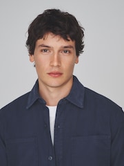 The Set 2 Pack Cotton Shackets Navy/Khaki - Image 5 of 6