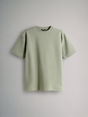 The Set 2 Pack Cotton Relaxed Fit Crew Neck TShirt Blue/Green - Image 2 of 5