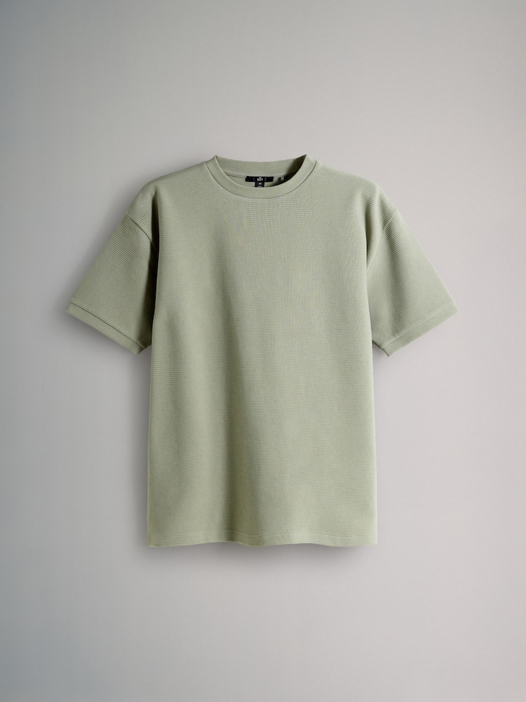 The Set 2 Pack Cotton Relaxed Fit Crew Neck TShirt Blue/Green - Image 2 of 5