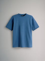 The Set 2 Pack Cotton Relaxed Fit Crew Neck TShirt Blue/Green - Image 3 of 5