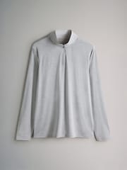 The Set 2 Pack Activewear Zip Neck Tops Grey/Navy - Image 2 of 5