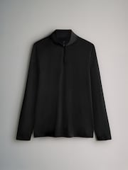 The Set 2 Pack Activewear Zip Neck Tops Black/Grey - Image 3 of 5