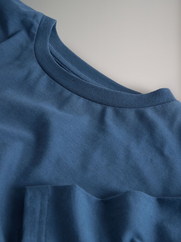 The Set 2 Pack Relaxed Fit TShirts and Waffle Loungepants Set Blue/Grey - Image 5 of 5