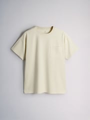 The Set 4 Pack Relaxed Fit Heavyweight Cotton Pocket TShirt Aqua/Yellow - Image 8 of 10