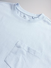 The Set 4 Pack Relaxed Fit Heavyweight Cotton Pocket TShirt Aqua/Yellow - Image 9 of 10
