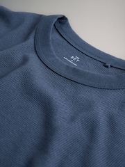 The Set 4 Pack Regular Fit Crew Neck Waffle TShirts Blue/White - Image 6 of 6