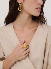 Jigsaw Gold Tone Deconstructed Petals Ring - Image 2 of 2