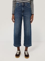 Jigsaw Blue Tyne Wide Leg Cropped Jeans - Image 2 of 6