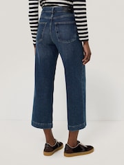Jigsaw Blue Tyne Wide Leg Cropped Jeans - Image 4 of 6