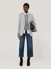 Jigsaw Blue Tyne Wide Leg Cropped Jeans - Image 5 of 6