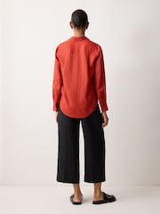 Jigsaw Orange Classic Linen Shirt - Image 2 of 6