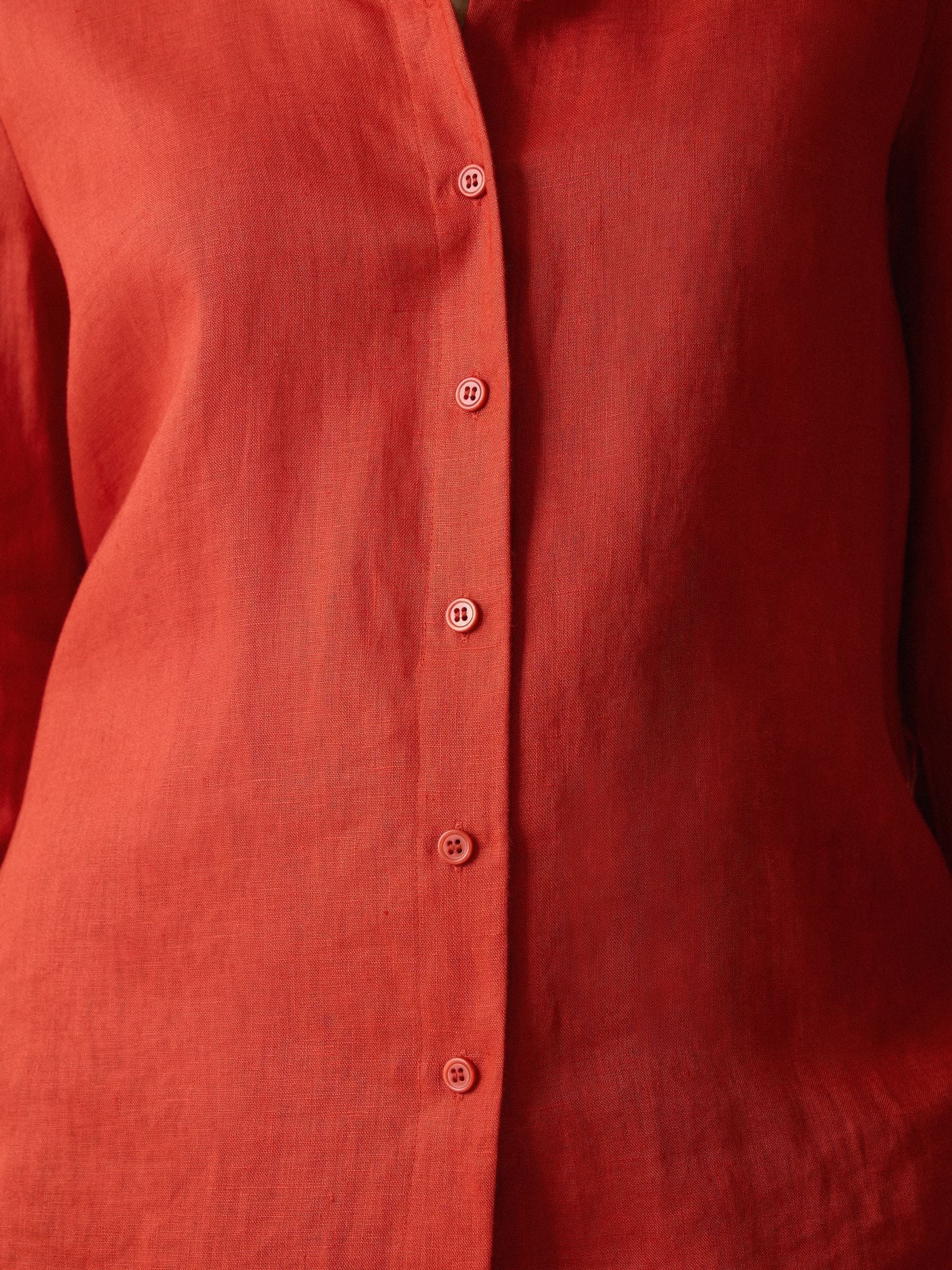 Buy Jigsaw Orange Classic Linen Shirt from Next USA