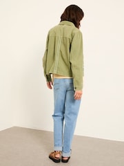 FatFace Grace Khaki Green Embroidered Jacket - Image 2 of 6