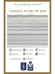 Millbrook Beds Exquisite Pillow Top 7000 Pocket Natural Medium Mattress - Image 6 of 6
