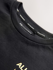 smALLSAINTS Black/Gold Oversized Underground Crew Cotton T-Shirt - Image 10 of 10