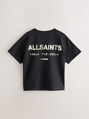 smALLSAINTS Black/Gold Oversized Underground Crew Cotton T-Shirt - Image 7 of 10