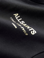 smALLSAINTS Black/Gold Oversized Underground Crew Cotton T-Shirt - Image 8 of 10