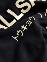 smALLSAINTS Black/Gold Oversized Underground Pullover Hoodie - Image 3 of 6