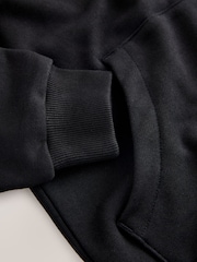 smALLSAINTS Black/Gold Oversized Underground Pullover Hoodie - Image 5 of 6