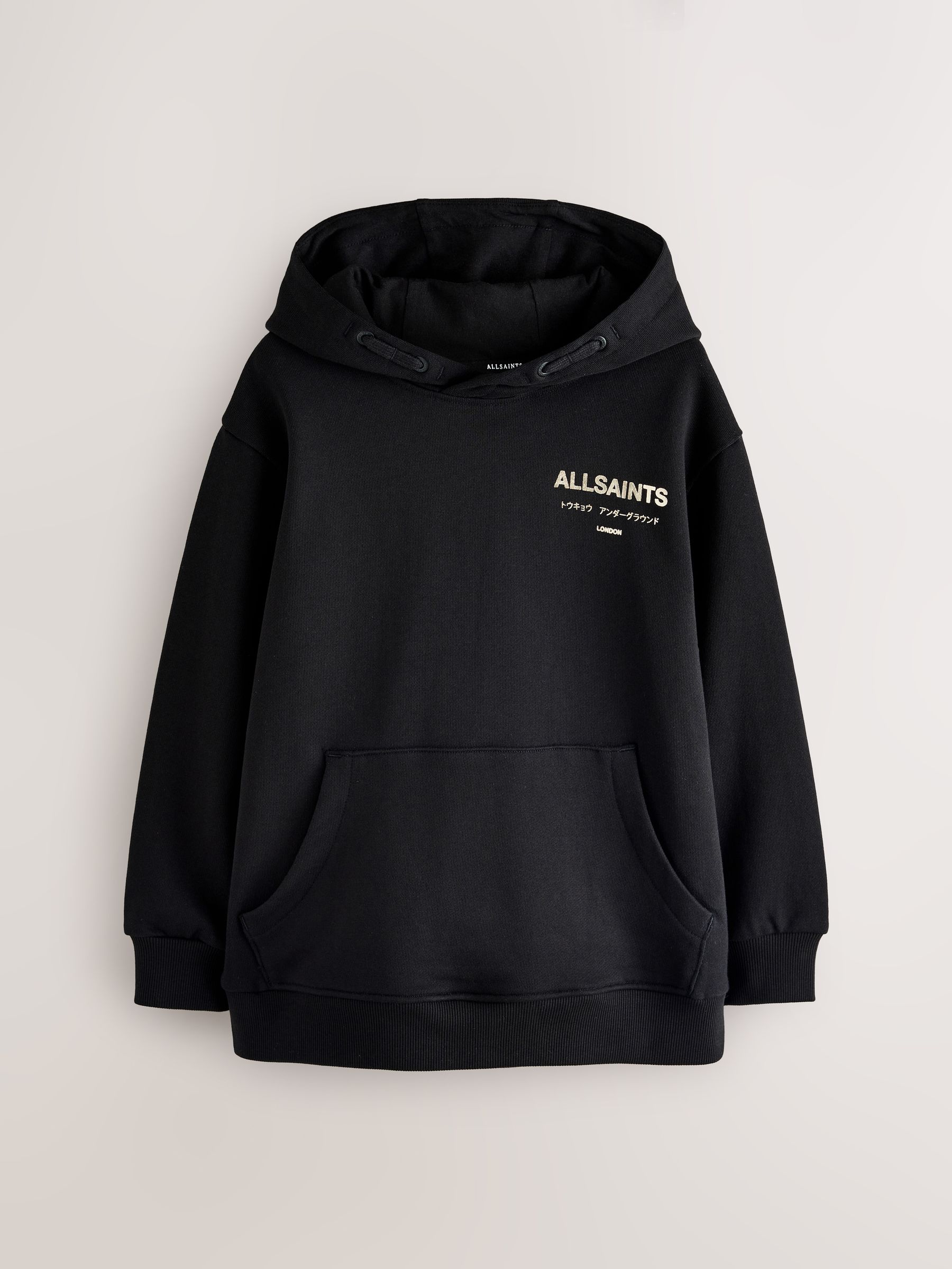 Buy smALLSAINTS Black/Gold Oversized Underground Pullover Hoodie