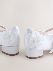 White Stain Resistant Embellished Heeled Mary Jane Occasion Shoes - Image 3 of 6