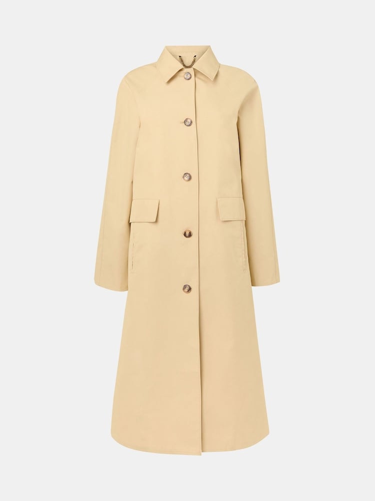 Whistles Nude Car Coat With Pocket Detail - Image 5 of 5