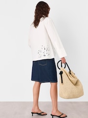 Whistles Leaf Embroidered Cotton Shirt - Imagem 3 de 5
