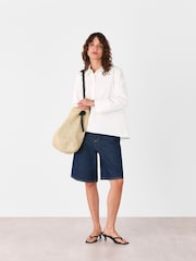 Whistles Leaf Embroidered Cotton Shirt - Imagem 4 de 5