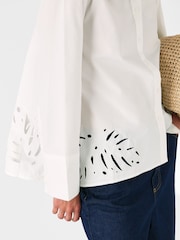 Whistles Leaf Embroidered Cotton Shirt - Imagem 5 de 5