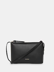 Whistles Black Kaia Zip Top Cross-Body Bag - Image 1 of 5