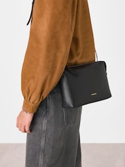 Whistles Black Kaia Zip Top Cross-Body Bag - Image 4 of 5