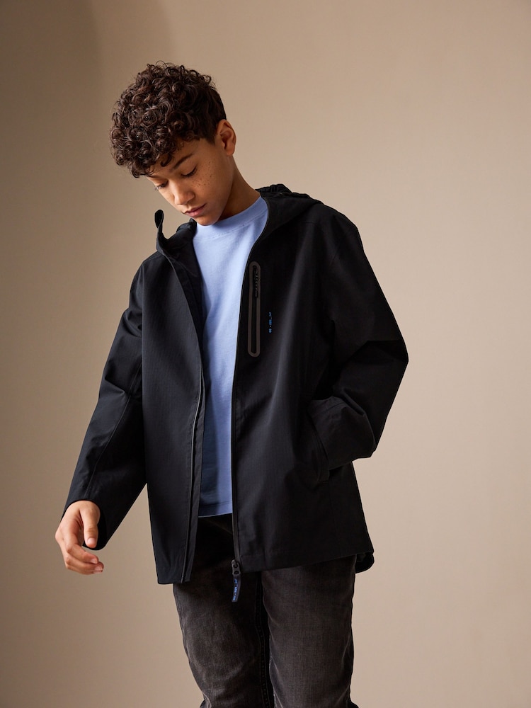 Black Waterproof Anorak Jacket (3-16yrs) - Image 2 of 10