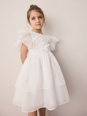 Laura Ashley Ivory Petal Flower Dress - Image 1 of 6