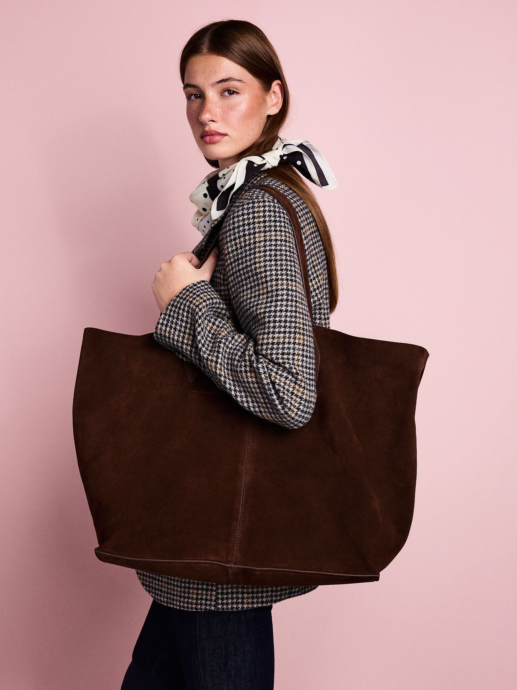 Buy Chocolate Brown Tabitha Simmons x Next Sophie Suede Shopper