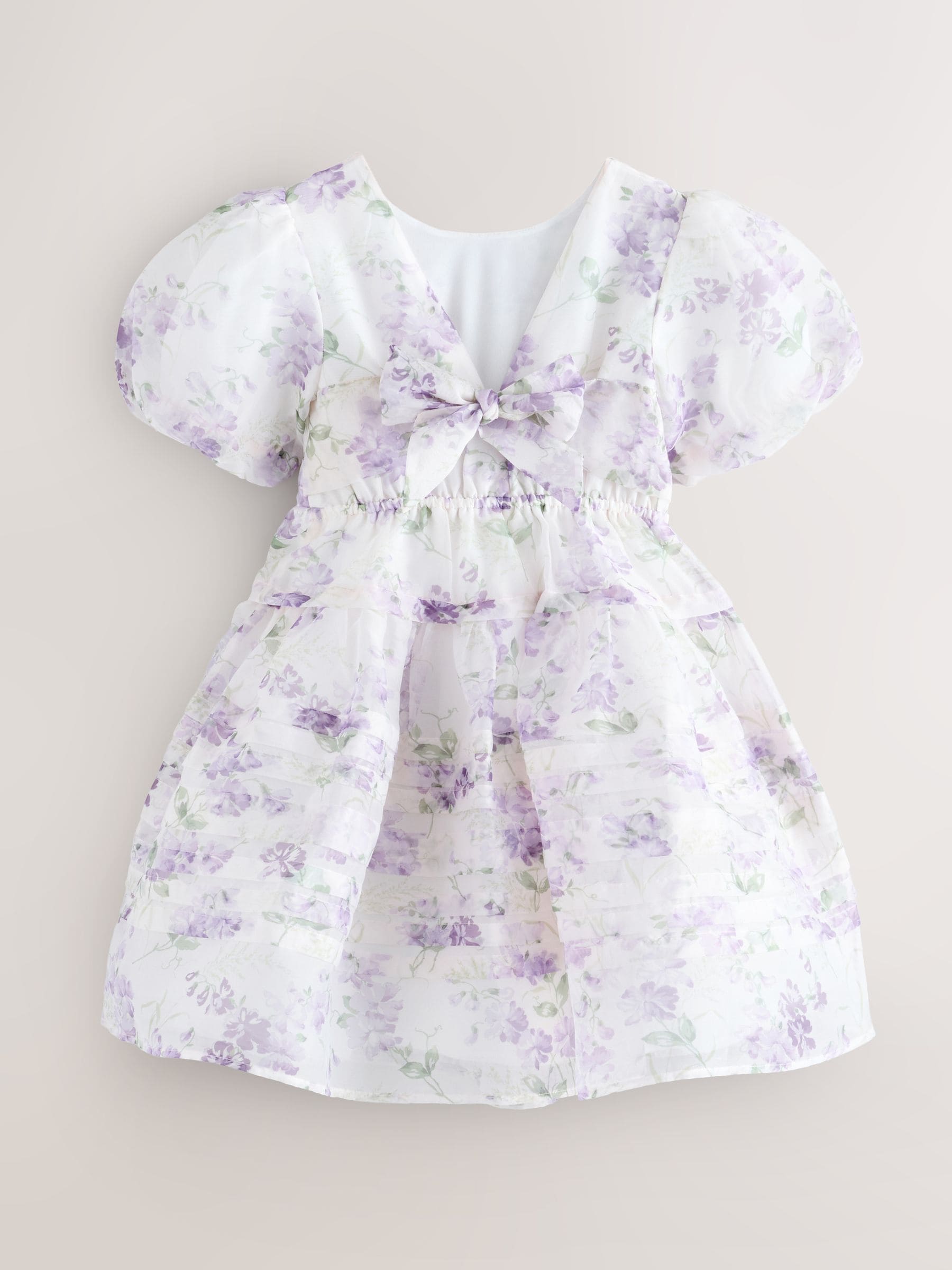 Buy Laura Ashley Purple Polly Corsage Organza Pintuck Dress from