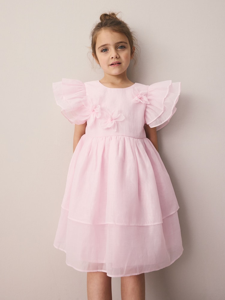 Laura Ashley Pink Petal Flower Dress - Image 1 of 5