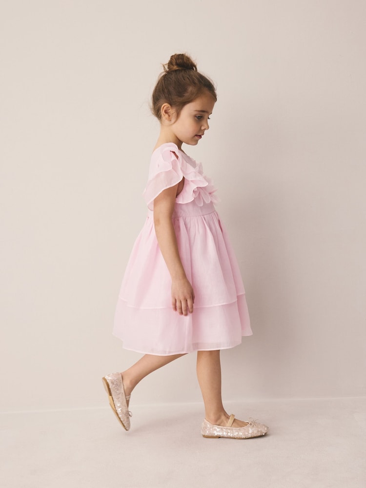 Laura Ashley Pink Petal Flower Dress - Image 2 of 5