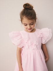 Laura Ashley Pink Petal Flower Dress - Image 4 of 5