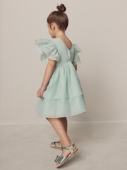 Laura Ashley Mint Green Petal Flower Dress - Image 2 of 6