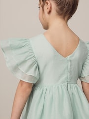 Laura Ashley Mint Green Petal Flower Dress - Image 5 of 6
