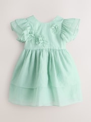 Laura Ashley Mint Green Petal Flower Dress - Image 7 of 10