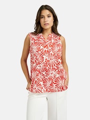 Smith & Soul Orange Sleeveless V-Neck Cotton Blouse - Image 1 of 4