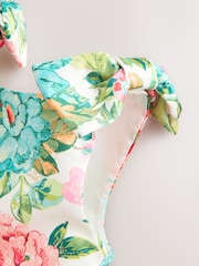 Laura Ashley Bright Lavington Bloom Bow Back Satin Dress - Image 11 of 11