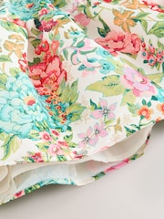 Laura Ashley Bright Lavington Bloom Bow Back Satin Dress - Image 9 of 11