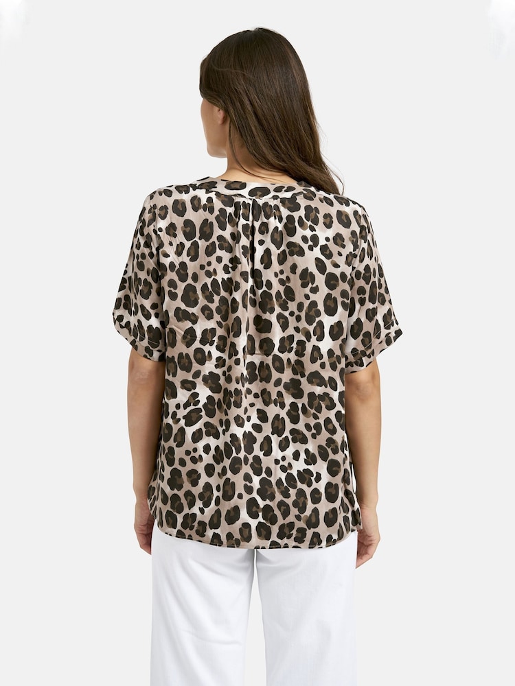 Smith & Soul Print Short Sleeve V-neck Blouse - Imagen 2 de 5
