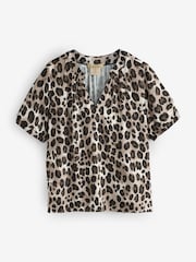 Smith & Soul Print Short Sleeve V-neck Blouse - Imagen 5 de 5