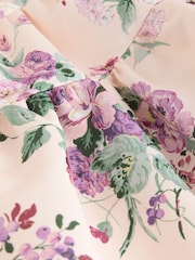 Laura Ashley Pink Rosemore Bow Back Satin Dress - Image 10 of 12