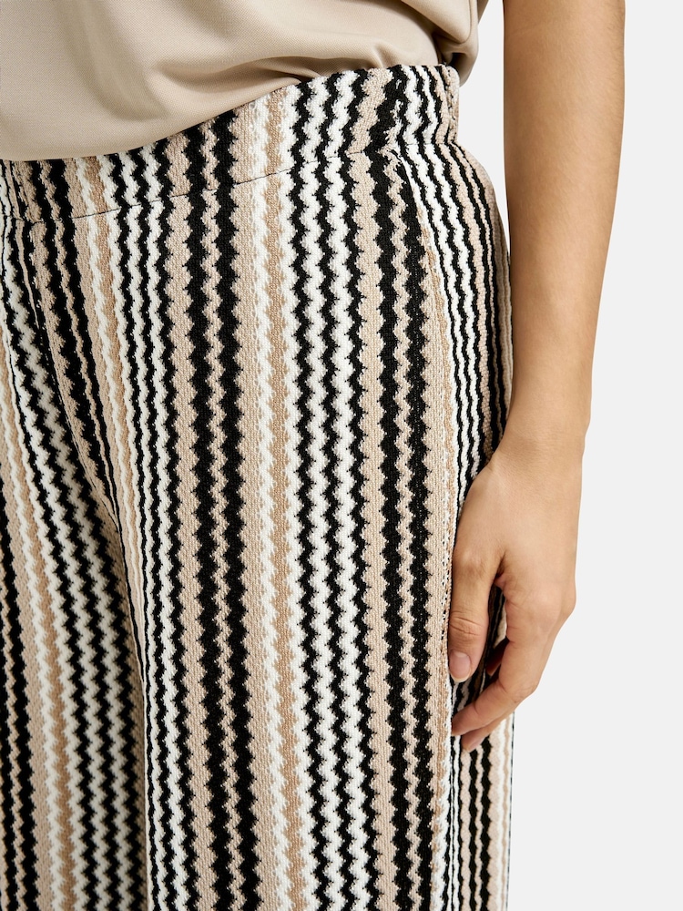 Smith & Soul Natural Striped Crochet Jersey Trousers - Image 4 of 4